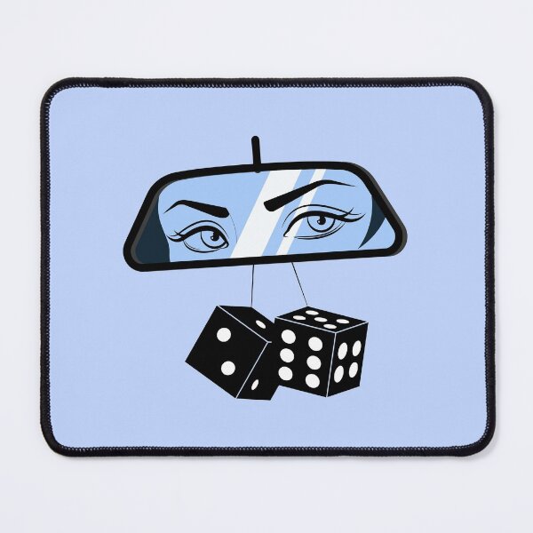 Item preview, Woman's Look through a car dipping rear view mirror with some dices designed and sold by Juliarch.