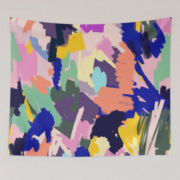 Item preview, Very Peri Abstract Strokes Texture Colorful Blue designed and sold by ninoladesign.