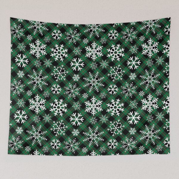 Item preview, Green Winter Simple Snowflake Pattern designed and sold by JABG-01.