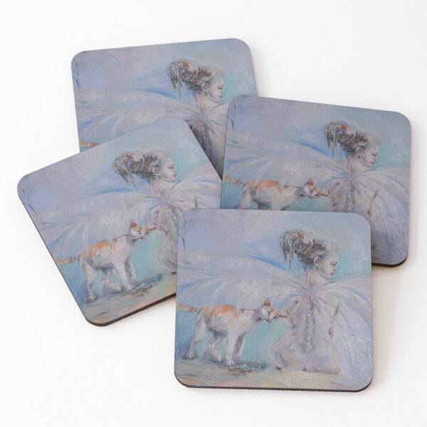 Item preview, Beautiful pure angel and her cat. designed and sold by Elena Reutova.