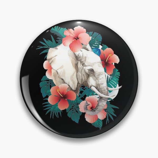 Item preview, Elephant in floral boho design designed and sold by JoysGallery.
