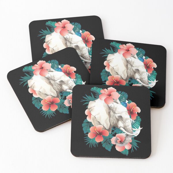 Item preview, Elephant in floral boho design designed and sold by JoysGallery.