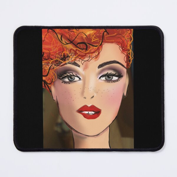 Item preview, Red hair girl fashion illustration portrait designed and sold by PG Illustration.