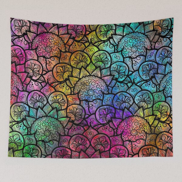 Item preview, Boho Colorful Mandala Florals art designed and sold by cutecrazytshirt.