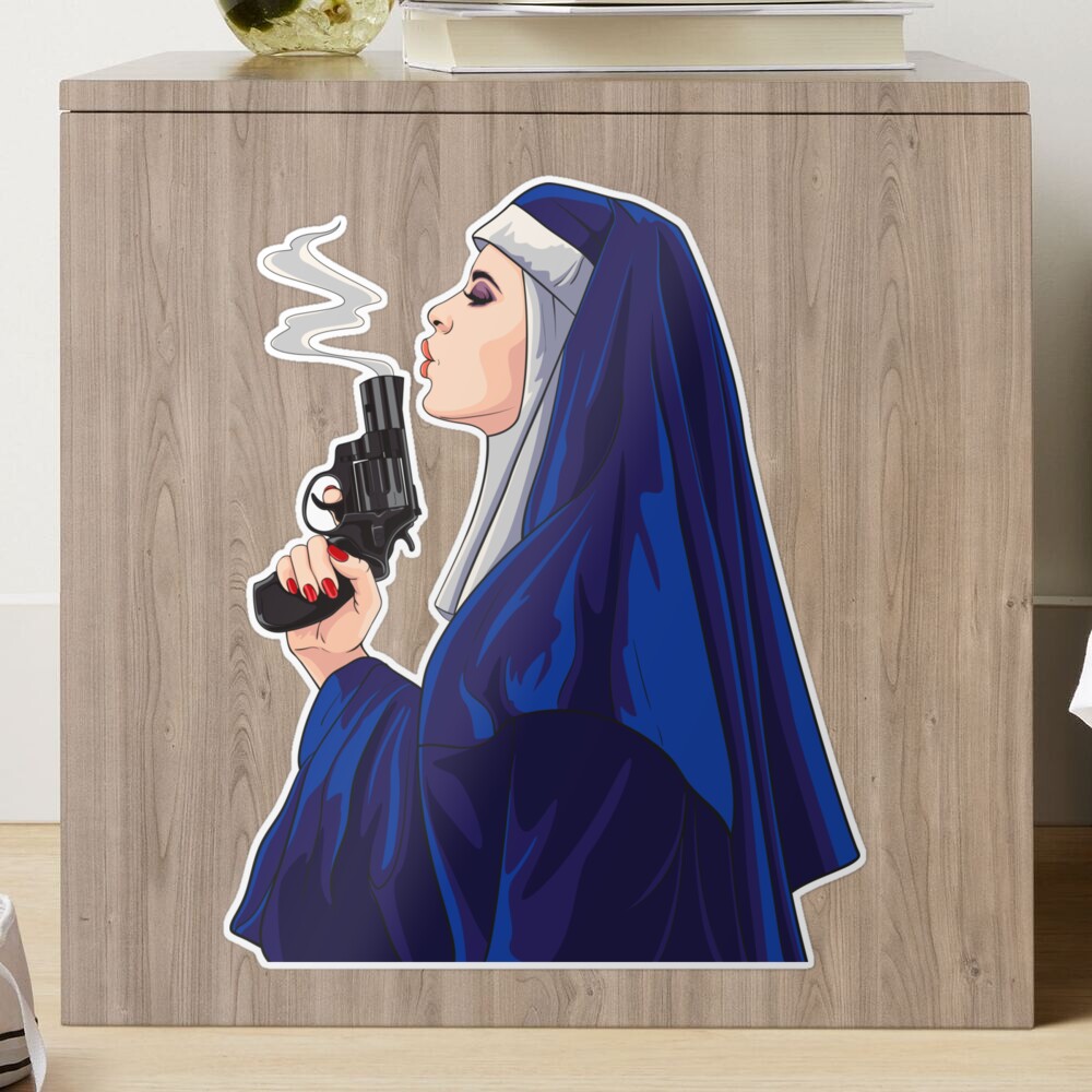 nun with a pistol