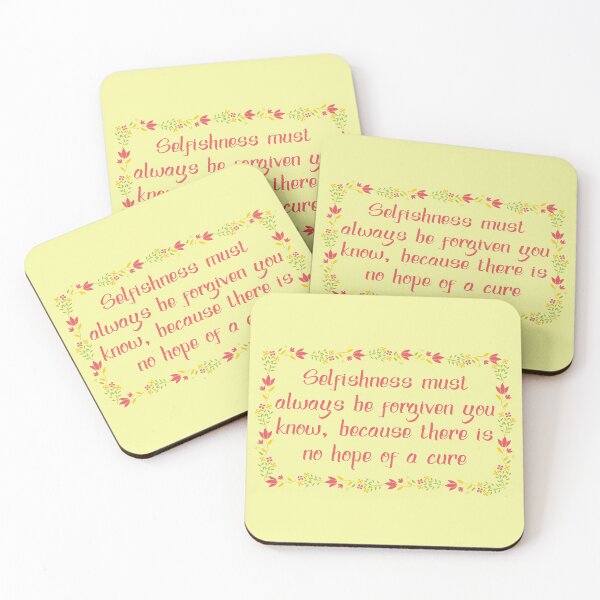 Item preview, Jane Austen Quote - Mansfield Park, selfishness designed and sold by EagleFang101.