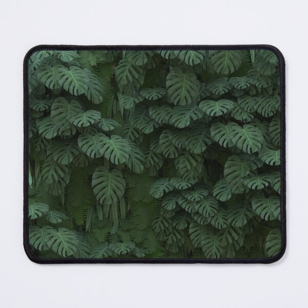 Item preview, 3d exotic green leaves of monstera and fern background designed and sold by AlinaGil.