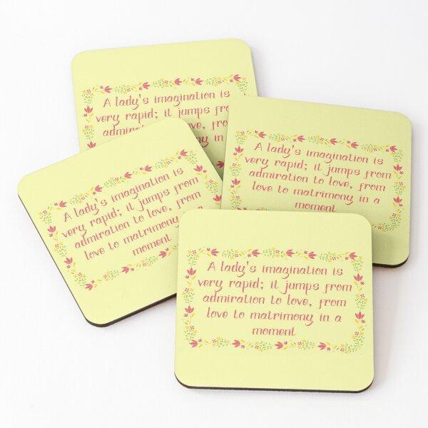 Item preview, Jane Austen Quote - Pride and Prejudice, A lady's imagination designed and sold by EagleFang101.