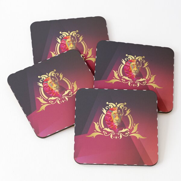 Item preview, Artistic red jungle lion designed and sold by SKMAXX.