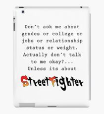 Street Fighter quote iPad Case/Skin