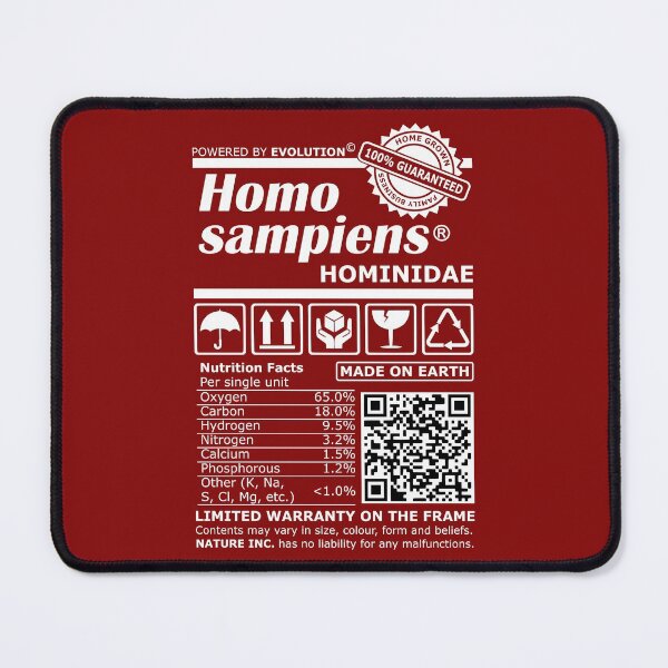 Item preview, Homo sapiens [HOMINIDAE] - Handle with care (on red) designed and sold by Groenendijk.