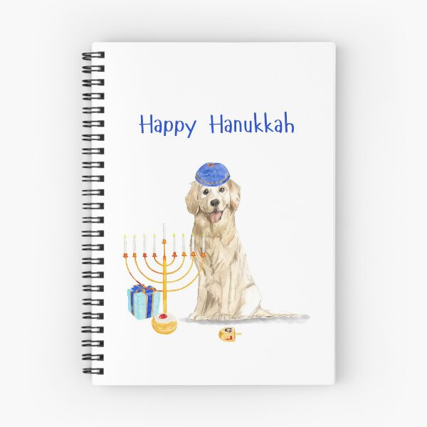 Item preview, Happy Hanukkah with Golden Retriever Dog designed and sold by thekosherhub.