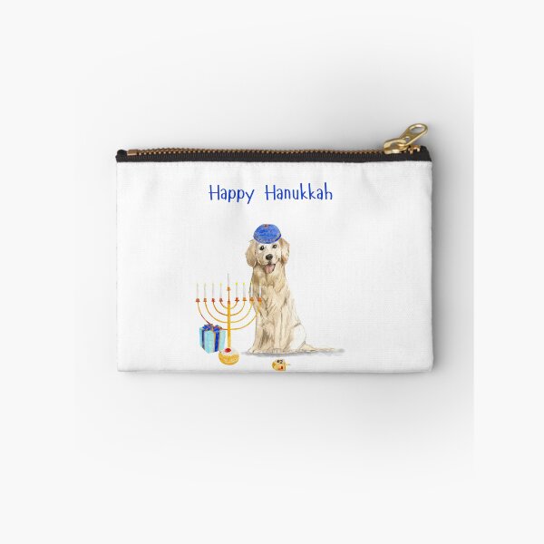 Item preview, Happy Hanukkah with Golden Retriever Dog designed and sold by thekosherhub.