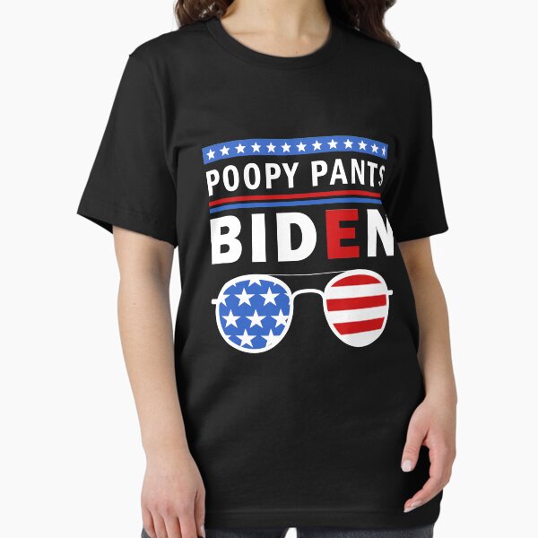 Vista previa del artículo con la obra «Pantalones poopy biden funny anti biden», diseñado y vendido por printrendstore.