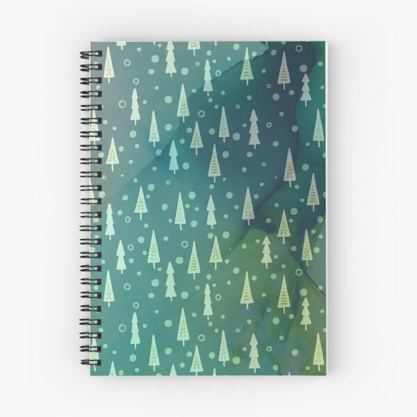 Item preview, Modern Green Ink Wash Christmas Tree All-Over Holiday Pattern designed and sold by sableandshadow.