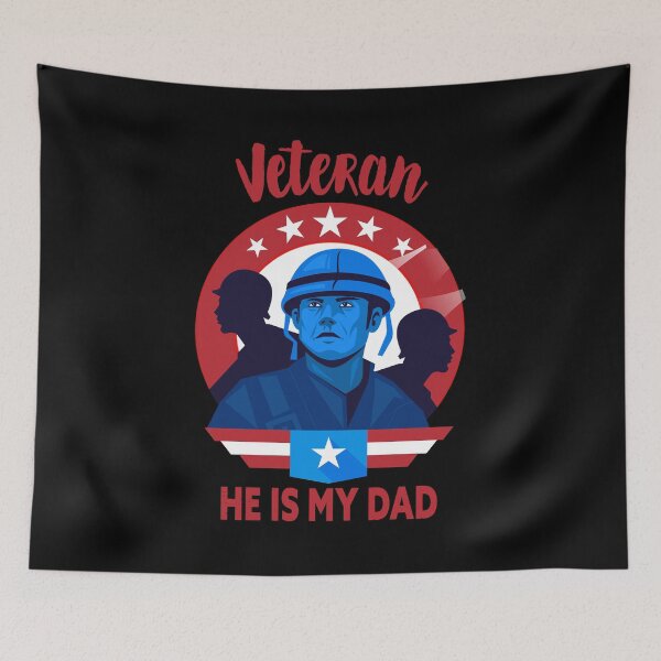 Item preview, Veteran He Is My DAD - Patriotic gift for Veterans Day, designed and sold by SweetbeStore.