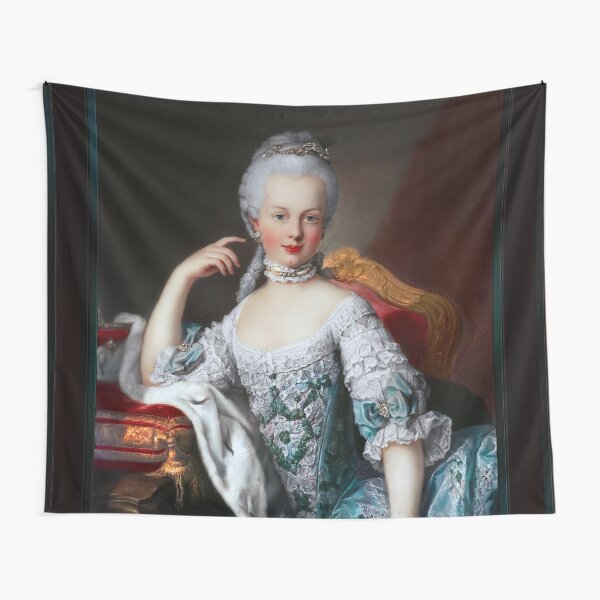 Portrait Of Marie Antoinette of Austria by Martin van Meytens Old Masters Xzendor7 Classical Art Reproductions Tapestry
