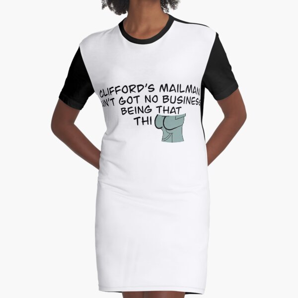 Clifford's Mailman Thick TikTok Graphic T-Shirt Dress