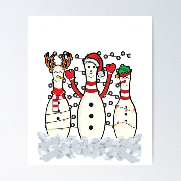 Item preview,  Bowling Christmas Costume Lights Reindeer Santa Team Funny Gift designed and sold by PrinChic!.