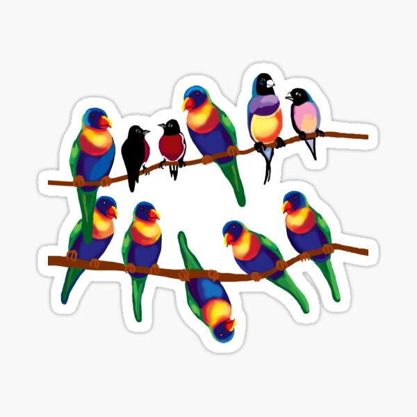 Party birds Sticker