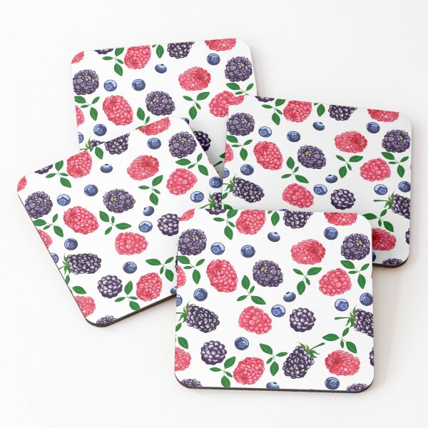Item preview, Very berry, blackberry, raspberries, blueberry, white background. designed and sold by Natalya Alexandrou.