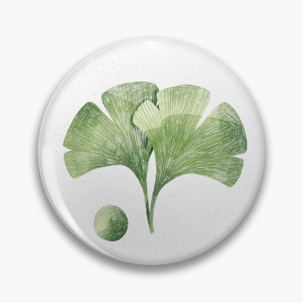 Item preview, Green ginkgo leaves pattern. Botanical illustration. designed and sold by helga-wigandt.