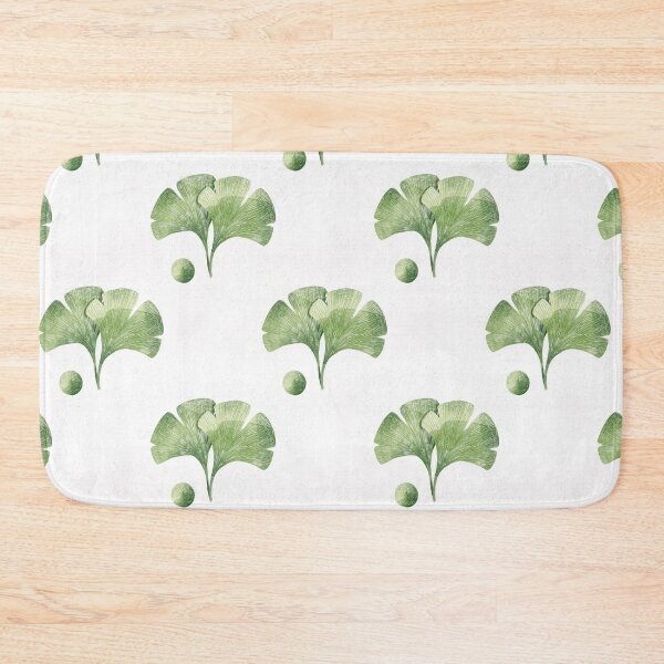 Item preview, Green ginkgo leaves pattern. Botanical illustration. designed and sold by helga-wigandt.
