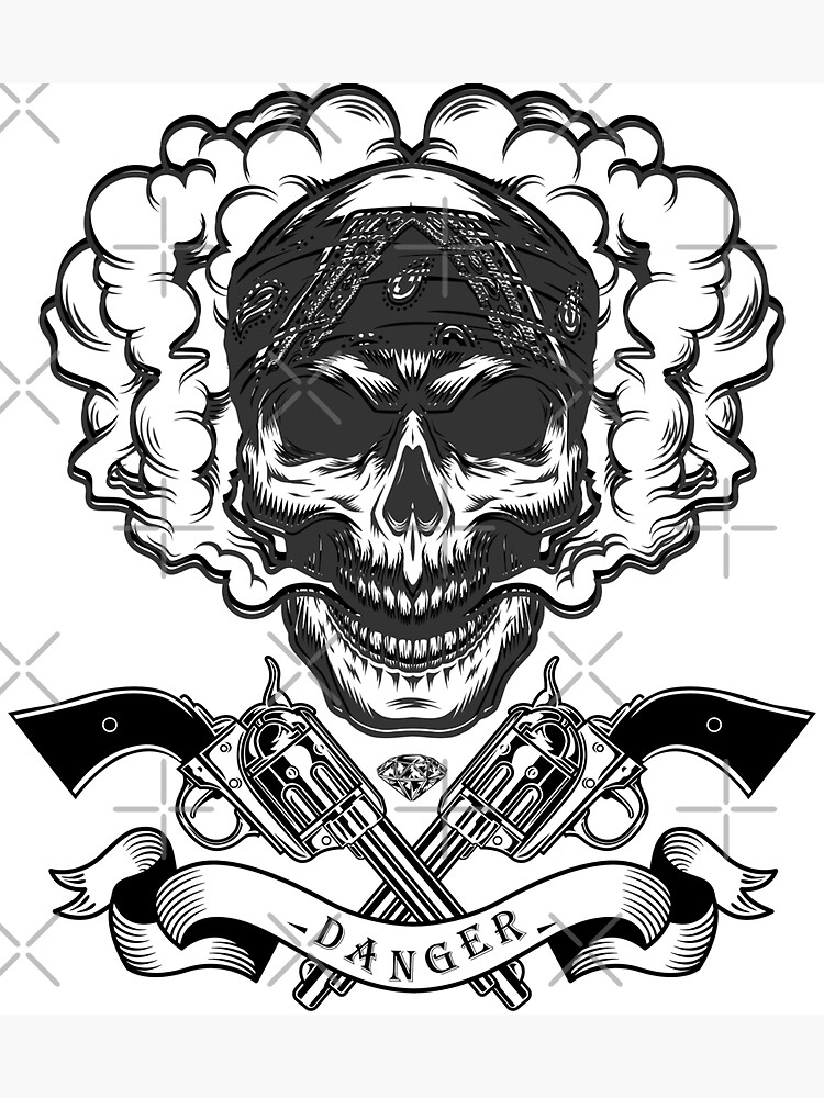 Premium Vector  Danger skull vector tattoo vector illustration