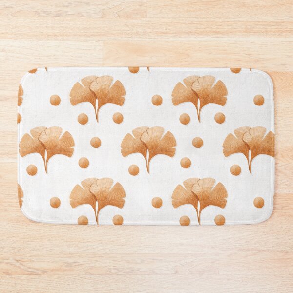 Item preview, Beige ginkgo leaves pattern. Botanical illustration. designed and sold by helga-wigandt.