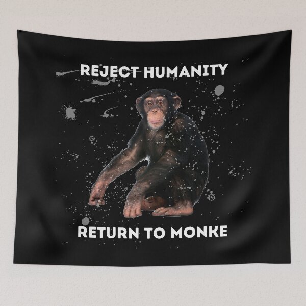 Item preview, Reject Humanity Return to Monke designed and sold by Sus-Snail-Co.