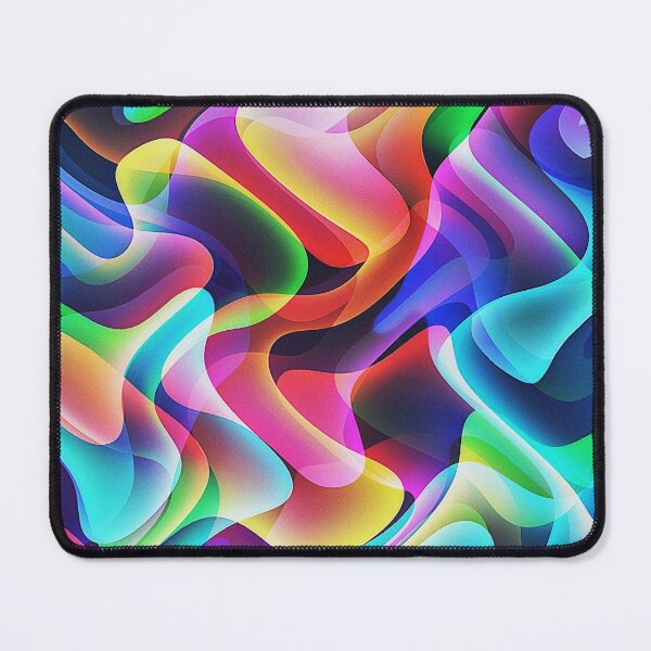 Item preview, Neon Glow Multi Color Waves - Love Lines - Colorful Abstract Geometric Modern Art / Pride / LGBT Design designed and sold by badbugs.
