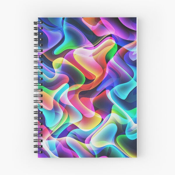 Item preview, Neon Glow Multi Color Waves - Love Lines - Colorful Abstract Geometric Modern Art / Pride / LGBT Design designed and sold by badbugs.