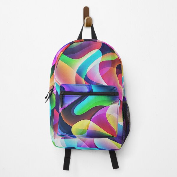 Item preview, Neon Glow Multi Color Waves - Love Lines - Colorful Abstract Geometric Modern Art / Pride / LGBT Design designed and sold by badbugs.
