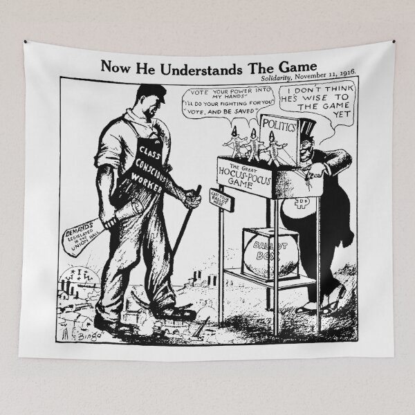 Item preview, Now He Understands The Game - IWW, Socialist, Labor Union, Solidarity designed and sold by SpaceDogLaika.