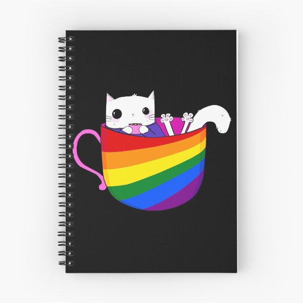 Item preview, White Kitty in a Rainbow Mug designed and sold by MoonBuckets.