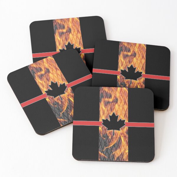 Item preview, Canadian Thin Red Line Flag Flames designed and sold by Jared Davies.