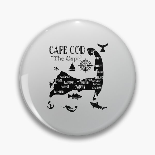 Item preview, Cape Cod Map Shark Souvenir Lighthouse designed and sold by funnytshirtemp.