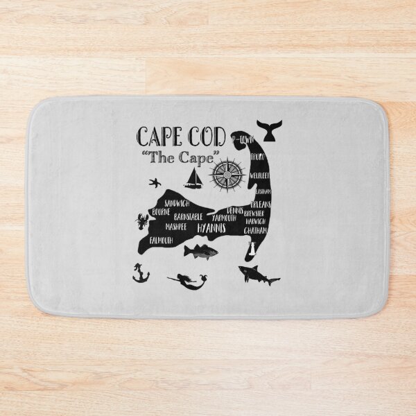 Item preview, Cape Cod Map Shark Souvenir Lighthouse designed and sold by funnytshirtemp.