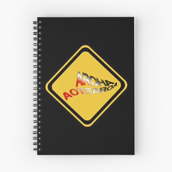 Item preview, Aroha Aotearoa, NZ, Maori color flag,  Yellow RoadSign. designed and sold by MoveItLoveIt.