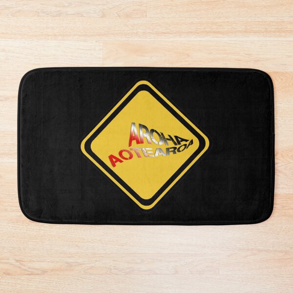 Item preview, Aroha Aotearoa, NZ, Maori color flag,  Yellow RoadSign. designed and sold by MoveItLoveIt.