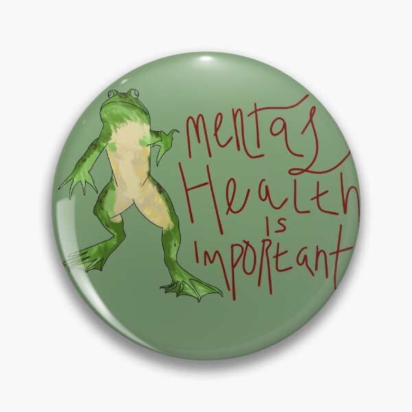 Item preview, Mental health is important frog  designed and sold by Kelley Manbeck.