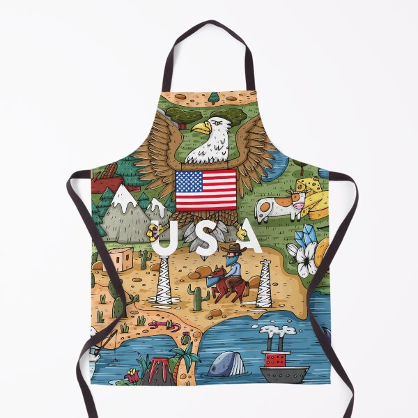 Item preview, Cute Doodle Cartoon Map Of USA designed and sold by Vector Scout Lab.