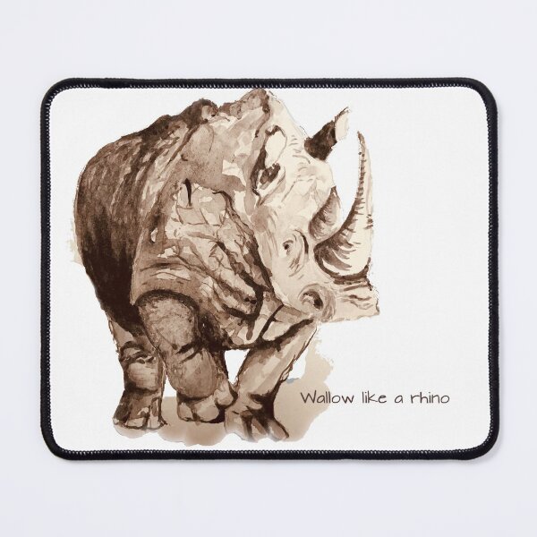 Item preview, Rhino watercolour design designed and sold by BethSaltArt.