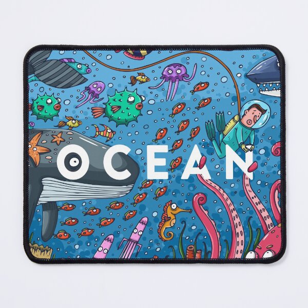 Item preview, Cute Doodle Cartoon Ocean Marine World designed and sold by Vector Scout Lab.