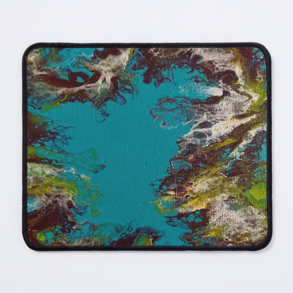 Item preview, Teal, Maroon, and Silver Dutch pour #1 designed and sold by CurbysCreations.