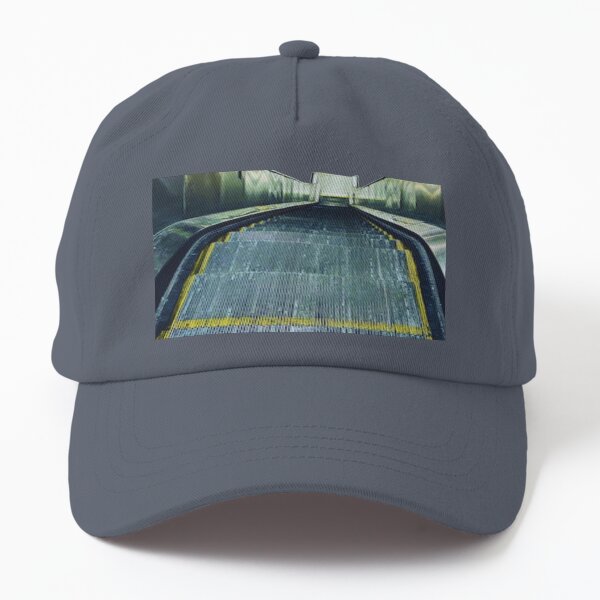 Subway Train Escalator Background Art Print Dad Hat