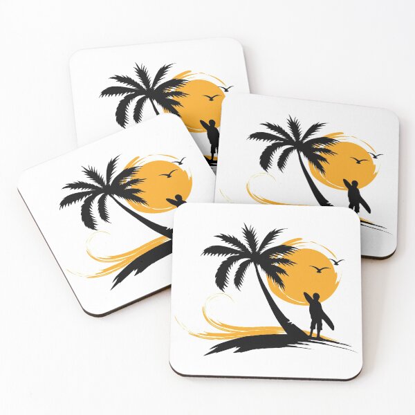 Item preview, Designed for people who love sailing and surfing with sunset, seagulls and palm trees designed and sold by Scopestor.