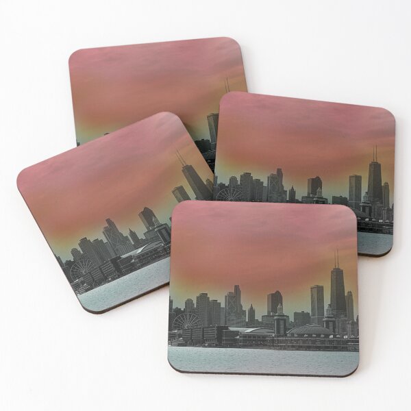 Item preview, Colorized Chicago Skyline designed and sold by Darby Sauer.