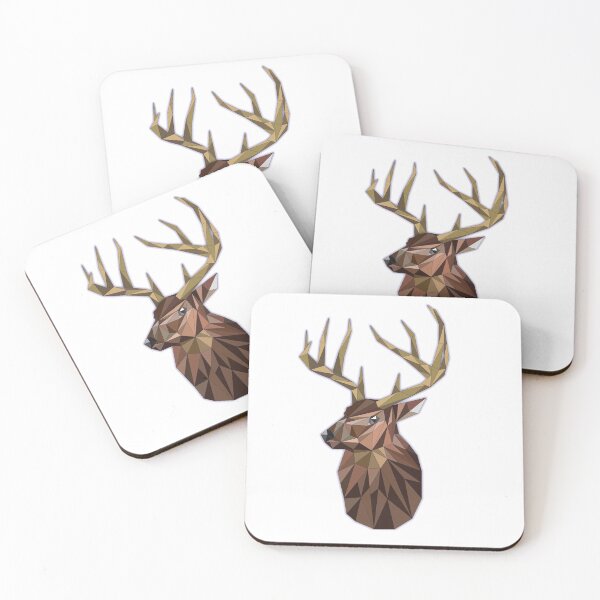 Item preview, Whitetail Deer Sticker Decal Low Poly Art designed and sold by FlyingSeas.
