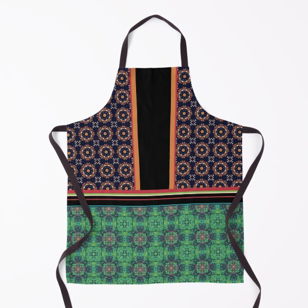 Artikelvorschau, Mischdruckmuster Mandala Tile and Stripes entworfen und verkauft von jocelynsart.